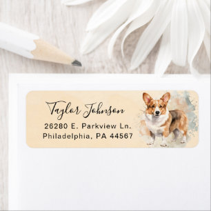 Cardigan Welsh Corgi Return Address Label