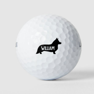 Cardigan Welsh Corgi Silhouette Golf Balls