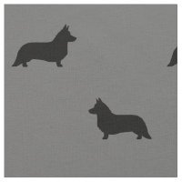 Cardigan Welsh Corgi Silhouettes Pattern Grey