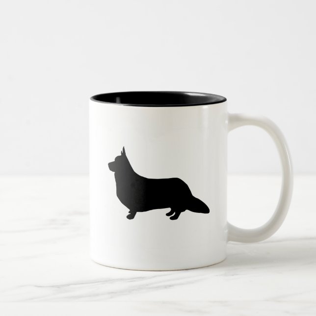 Cardigan Welsh Corgi Two-Tone Coffee Mug (Right)