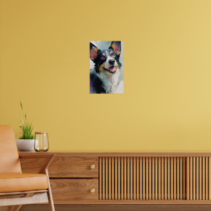Cardigan Welsh corgi watercolor Poster