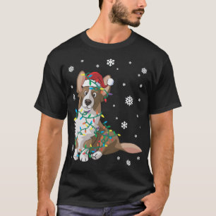 Cardigan Welsh Corgi Wrapped In Christmas Lights D T-Shirt