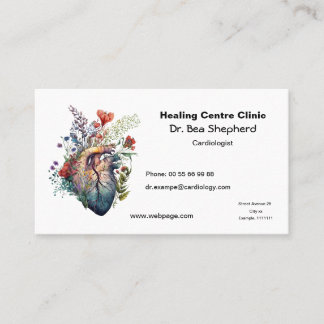 Cardilogist watercolor anatomy heart Business Card