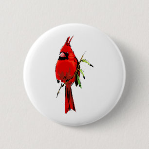 Cardinal 2 Inch Round Button