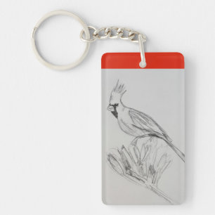 Cardinal Acrylic Keychain