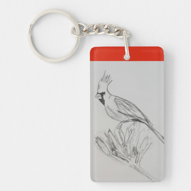 Cardinal Acrylic Keychain (Front)