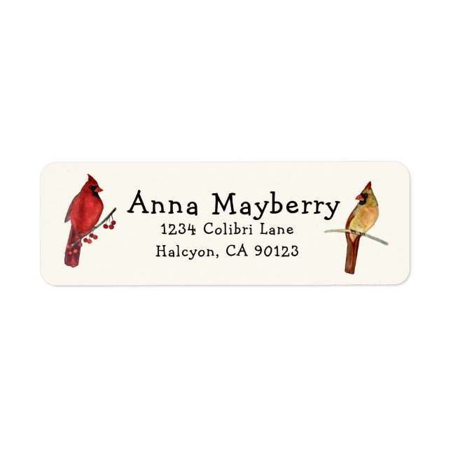 Cardinal Address Label (Front)