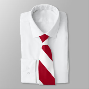 Cardinal and White II University Stripe Tie