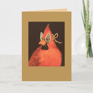 cardinal avec carte de masque de graines de tourne