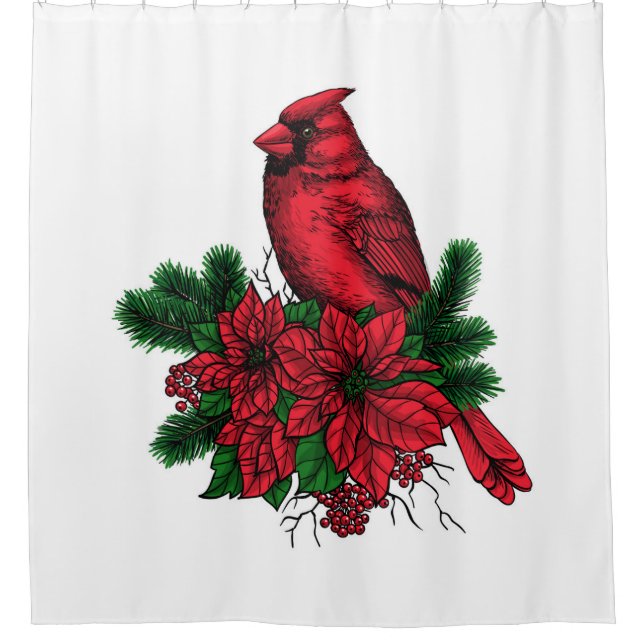 Cardinal bird, Christmas illustration (Front)