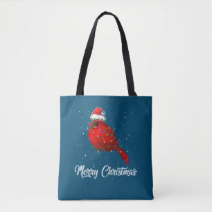Cardinal Bird Christmas Light Costume Cardinal Tote Bag