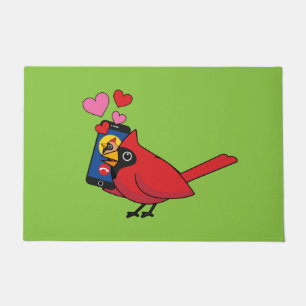 Cardinal Bird Love Mating Calls Doormat