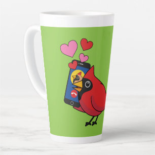 Cardinal Bird Love Mating Calls Latte Mug