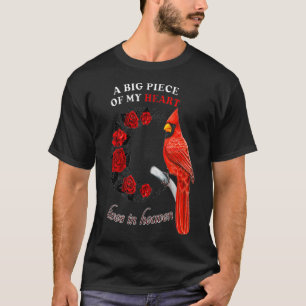 Cardinal Bird My Heart Lives In Heaven Native  T-Shirt