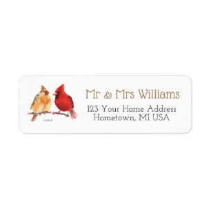 Cardinal Bird Return Address