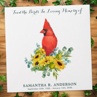 Cardinal Bird Seed Packet Memorial Gift Funeral