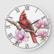 Cardinal Bird Wall Clock