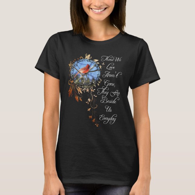 Cardinal Birds Design Believe In Love Quote Cardin T-Shirt (Front)