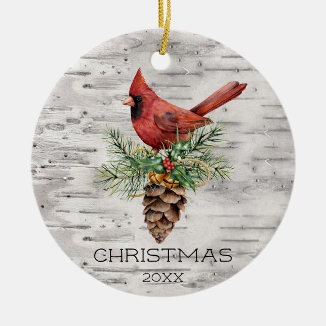 Cardinal Ceramic Ornament (Front)