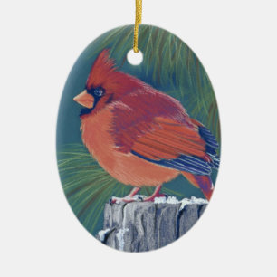 Cardinal Ceramic Ornament
