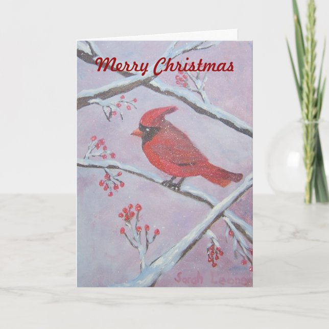 Cardinal Christmas Holiday Card (Front)