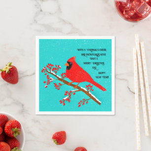 Cardinal Christmas Magic napkins