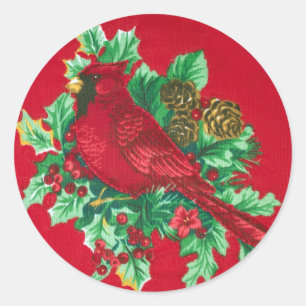 Cardinal Christmas Sticker