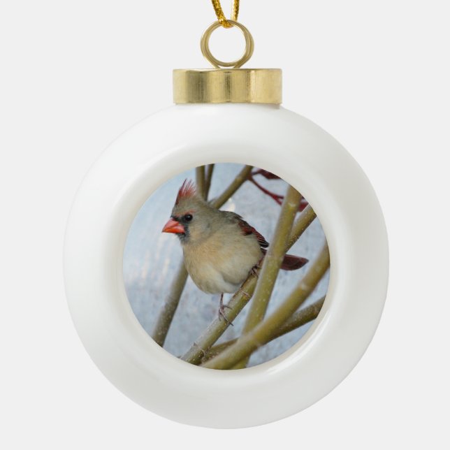 Cardinal Christmas Tree Ornament (Front)