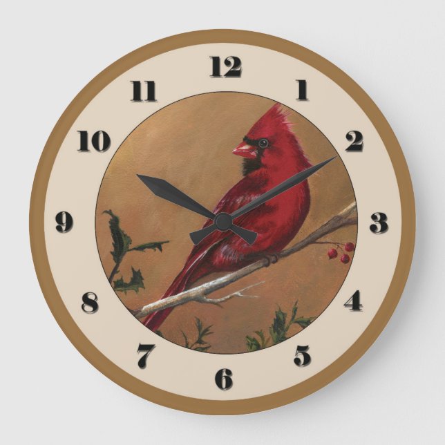 Cardinal Clock, Ohio State Bird Clock (Front)