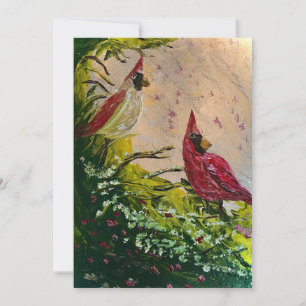 Cardinal Couple Carte de vacances