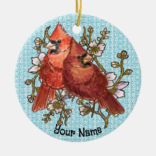 Cardinal Couple ornament (Front)