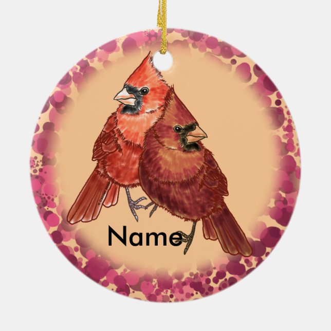 Cardinal Couple  Ornament (Back)