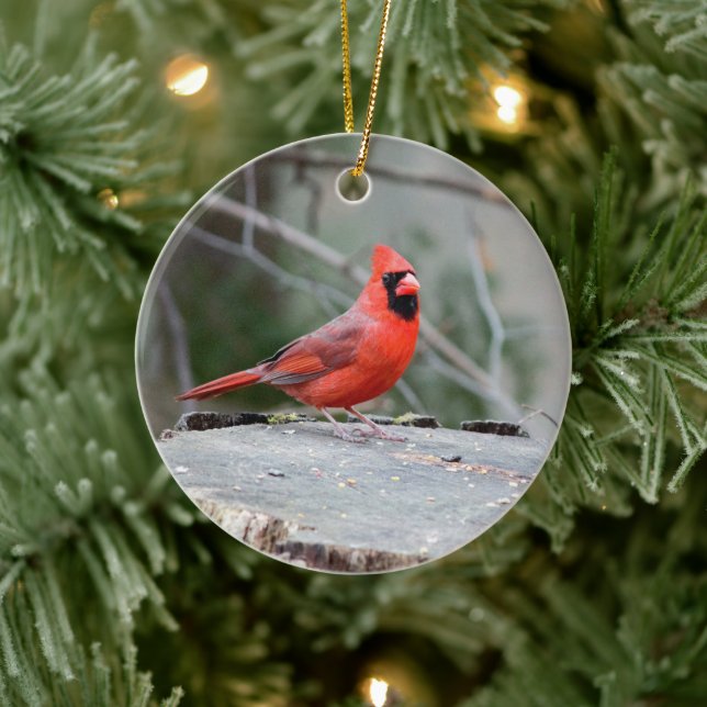 Cardinal Crest Ceramic Ornament (Tree)