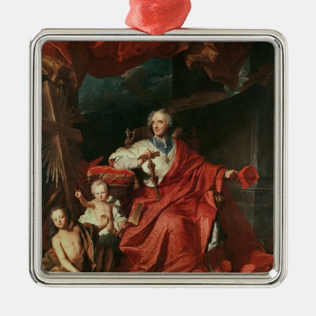 Cardinal de Bouillon  Opening Metal Ornament (Front)
