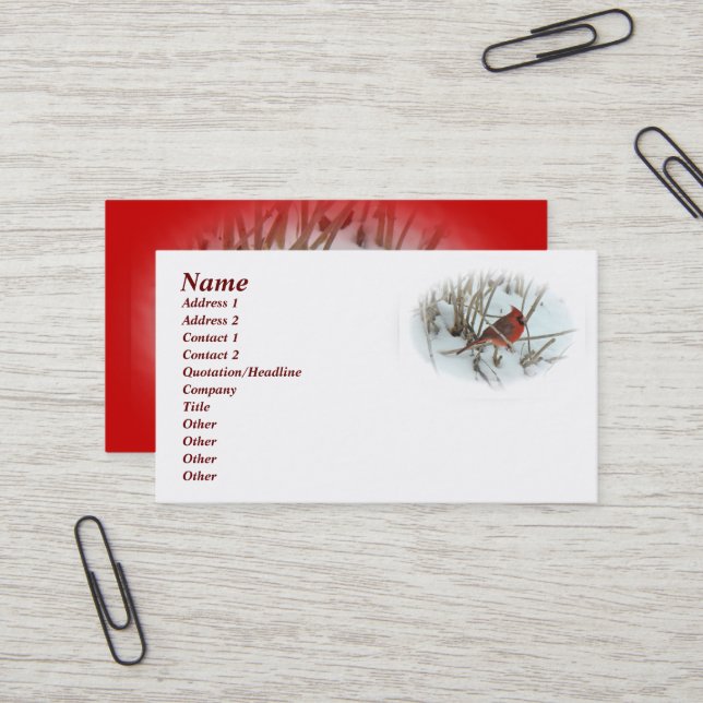 Cardinal de l'Est Carte de visite (Devant/Arrière en situation)