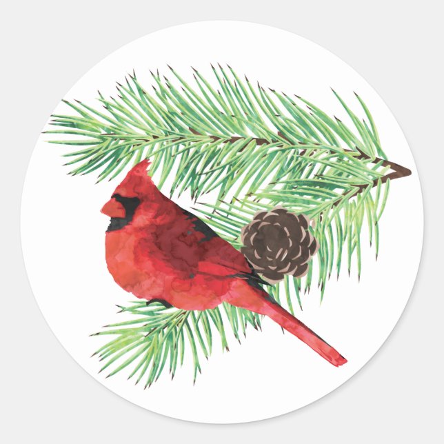 Cardinal de Noël / Sticker de Noël (Devant)