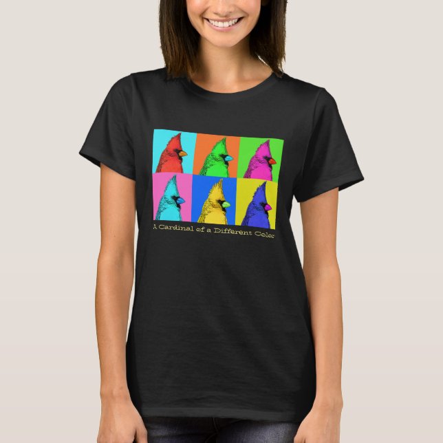 Cardinal d'une couleur différente T-shirt féminin (Devant)