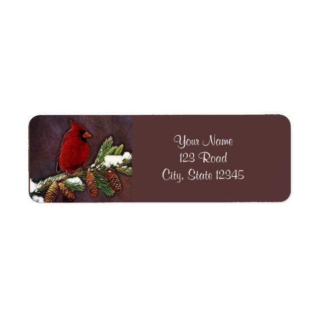 Cardinal et Pinecones (Devant)