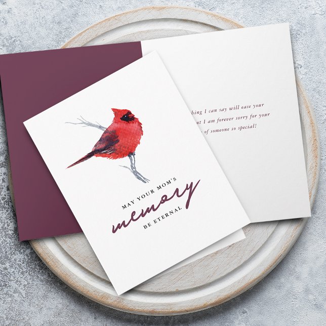 Cardinal Eternal Memory Personalized Sympathy  Card (Cardinal Eternal Memory Personalized Sympathy Card)