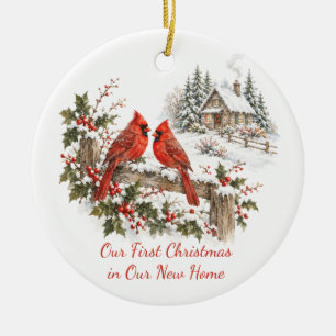 Cardinal First Christmas New Home Ornament
