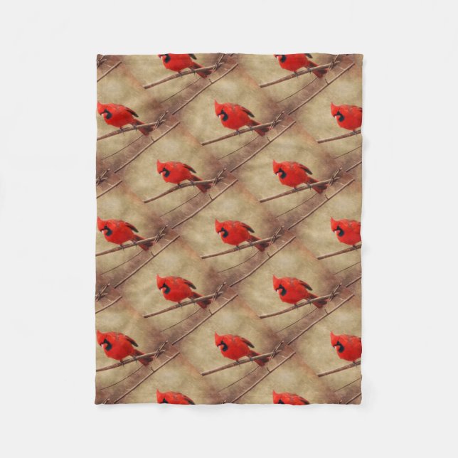 Cardinal Fleece Blanket (Front)