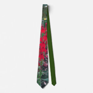 Cardinal Flower Tie