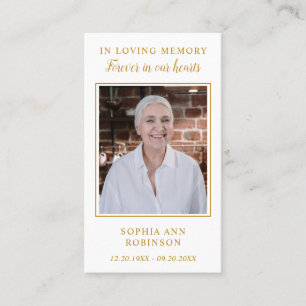 Cardinal Forever In Our Hearts Photo Prayer Card