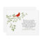 Cardinal Funeral Thank You Note Card Red Bird