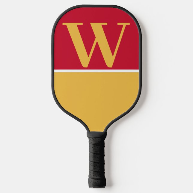 Cardinal & Gold College Monogram Pickleball Paddle (Front)