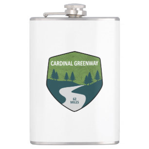 Cardinal Greenway Indiana Hip Flask