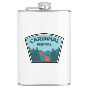 Cardinal Greenway Indiana Hip Flask
