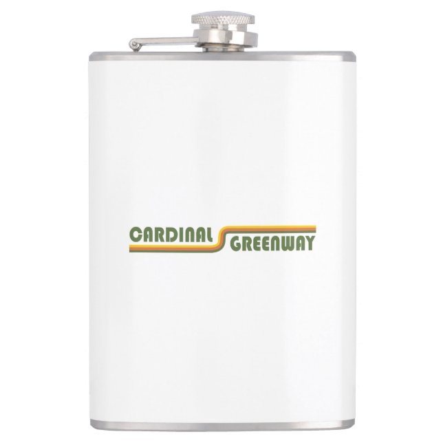 Cardinal Greenway Indiana Hip Flask (Front)