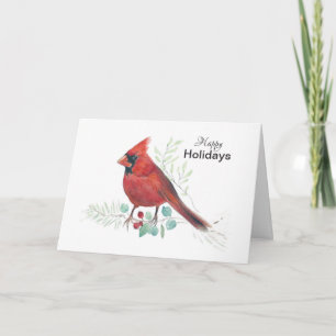 Cardinal Happy Holidays Card