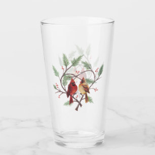 Cardinal Heart Glass Tumbler